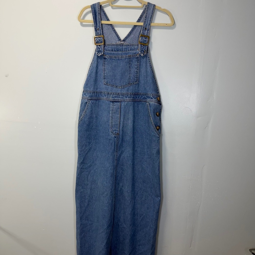 Ivy Collectibles Vintage Denim Overall Jumper Maxi Dress Blue Small Made in USA